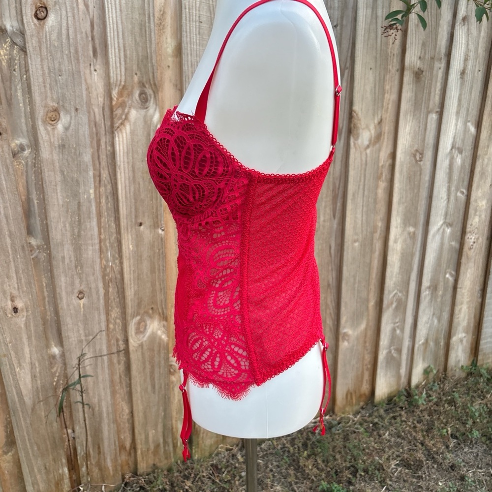 Victoria's Secret Red Corset top 36C. - Picture 3 of 8